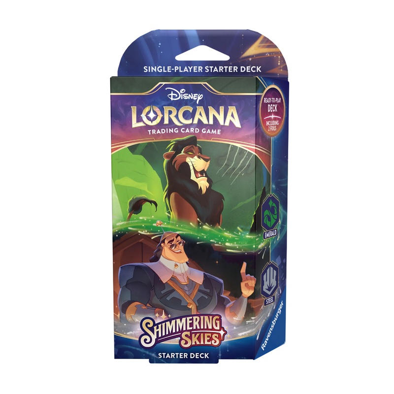 Disney - Lorcana - Shimmering Skies - Starter Deck - Emerald & Steel - Scar & Kronk