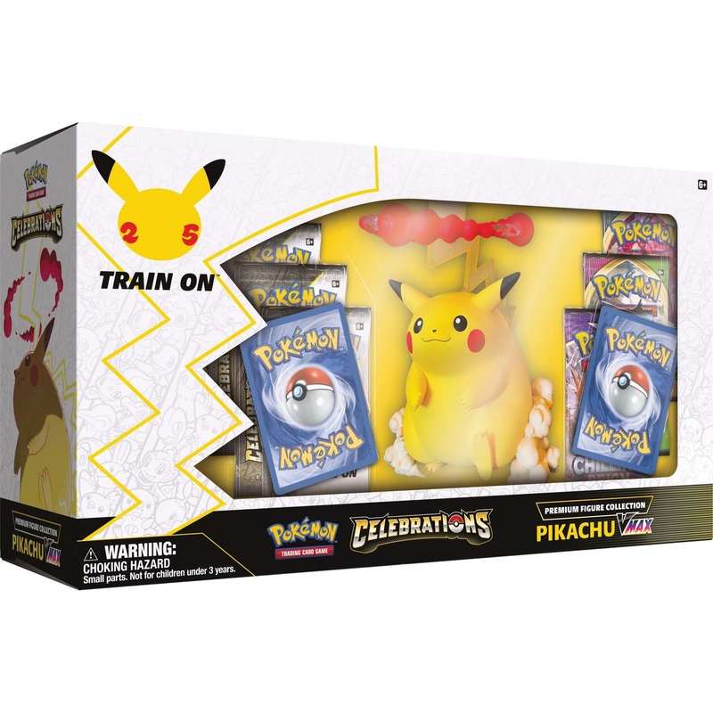 Pokemon - 2021 - Celebrations - Pikachu V-Max - Premium Figure Trading Card Collection Box