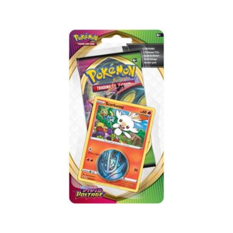 Pokemon - Sword and Shield - Vivid Voltage - Checklane Blister - Scorbunny