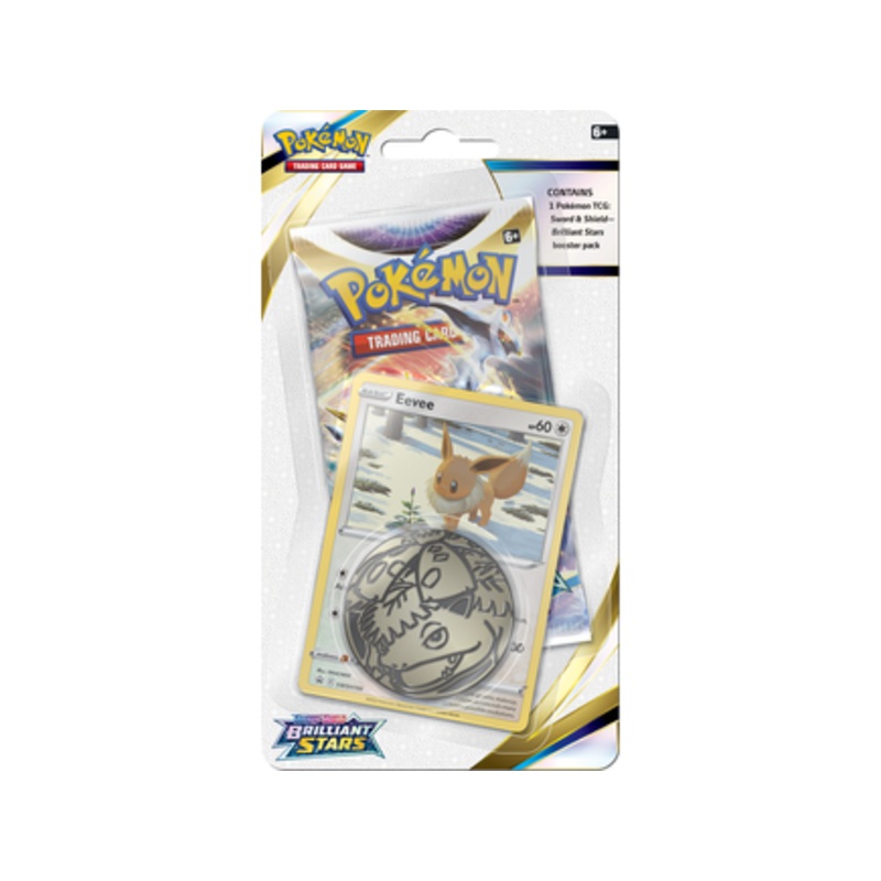 Pokemon - Sword and Shield - Brilliant Stars - Trading Card Checklane Blister Pack - Eevee