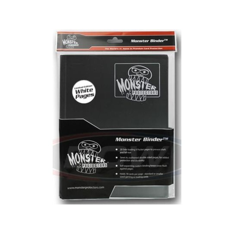 BCW - Monster - 4 Pocket Binder - Black With White Pages
