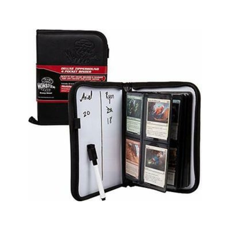 BCW - Monster - 4 Pocket Binder - Deluxe Zipper Bound - Black