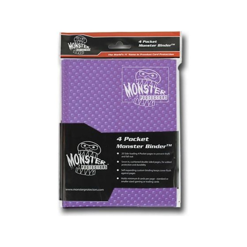 BCW - Monster - 4 Pocket Binder - Holofoil Purple