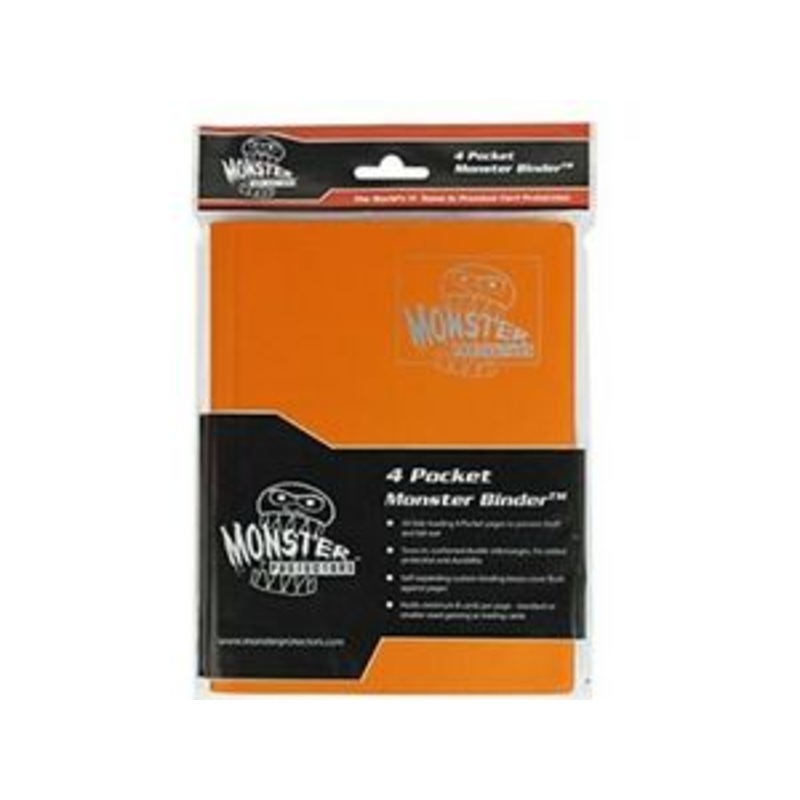 BCW - Monster - 4 Pocket Binder - Matte Orange
