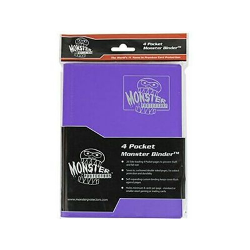 BCW - Monster - 4 Pocket Binder - Matte Purple