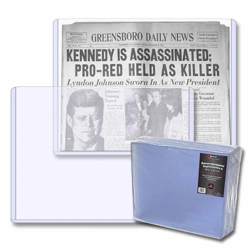 BCW - Top Loaders - Newspaper - Package of 5