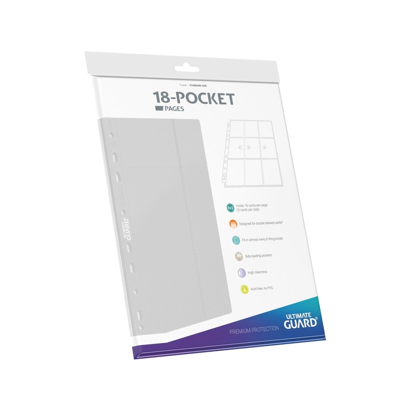 Ultimate Guard - 18-Pocket Side-loading Pages - White - 10-Pack