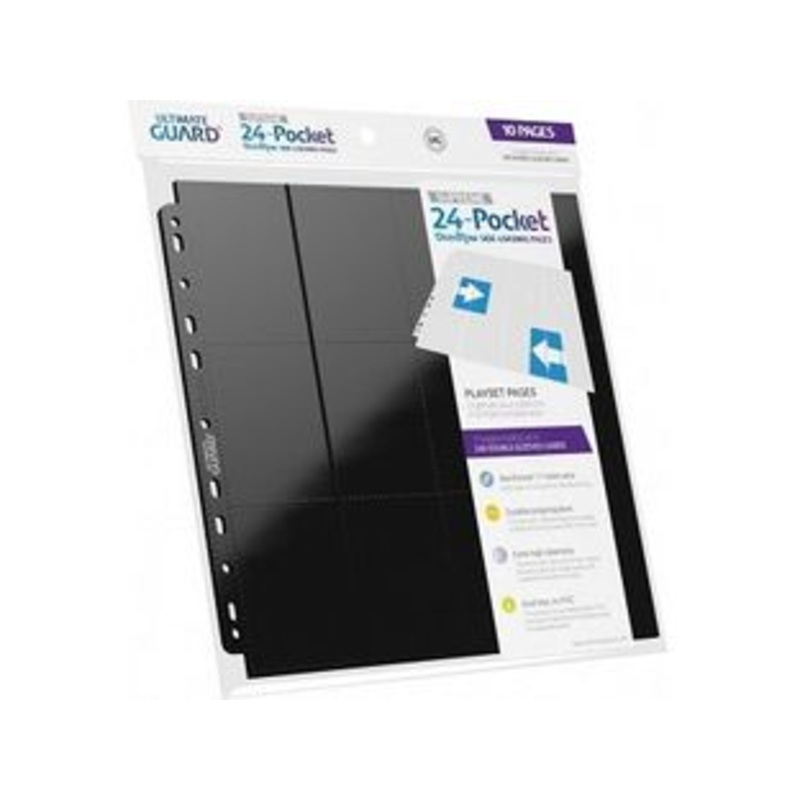 Ultimate Guard - 24-Pocket Side-loading Pages - Black - 10 Pack