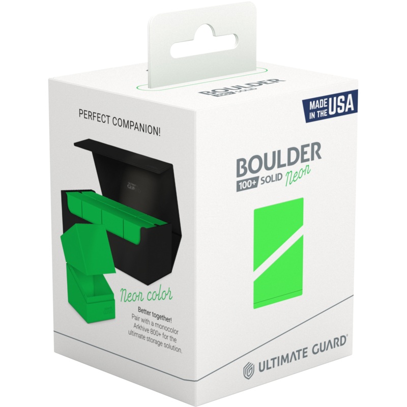 Ultimate Guard - Boulder Deck Case - Neon Solid - Green - 100