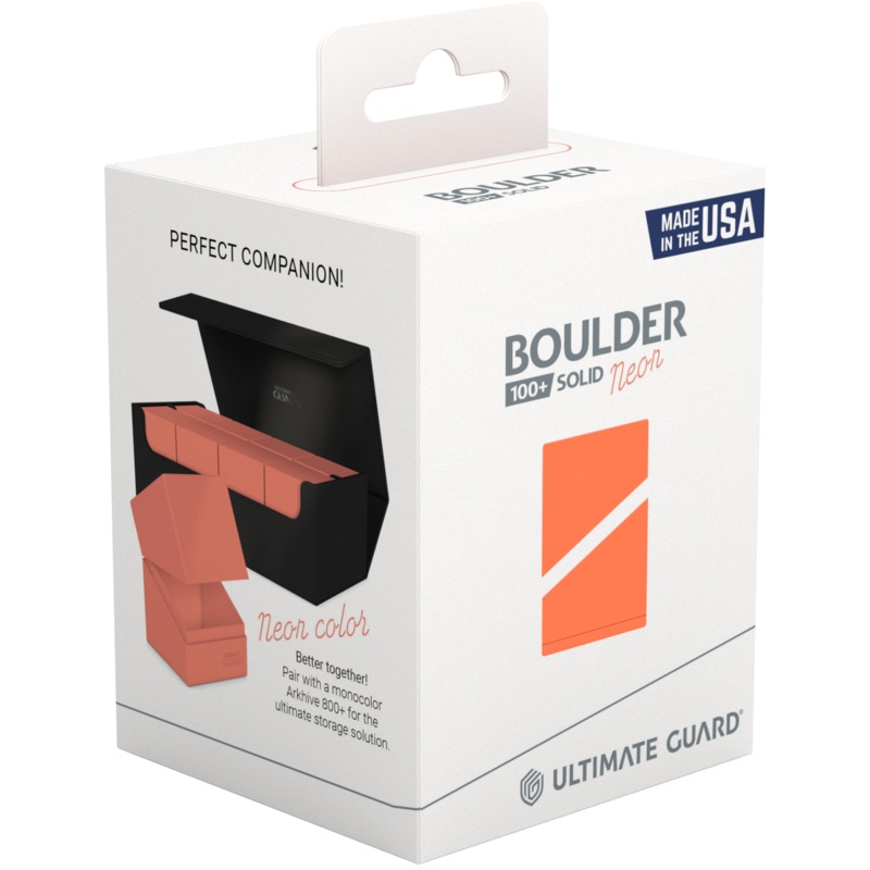 Ultimate Guard - Boulder Deck Case - Neon Solid - Orange - 100