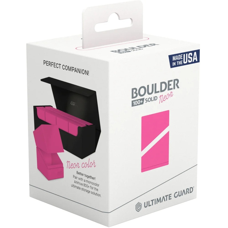 Ultimate Guard - Boulder Deck Case - Neon Solid - Pink - 100