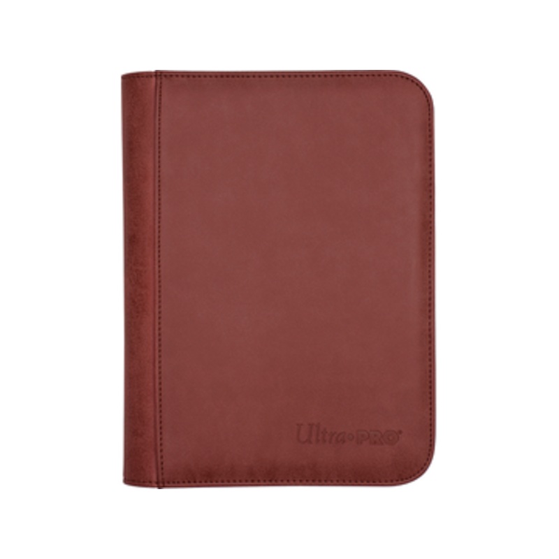 Ultra Pro - 4 Pocket Pro Premium Zipper Binder - Suede Collection - Ruby