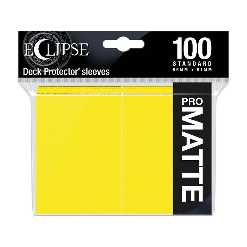 Ultra Pro - Eclipse Matte Deck Protectors - Standard Size - 100 Count Lemon Yellow