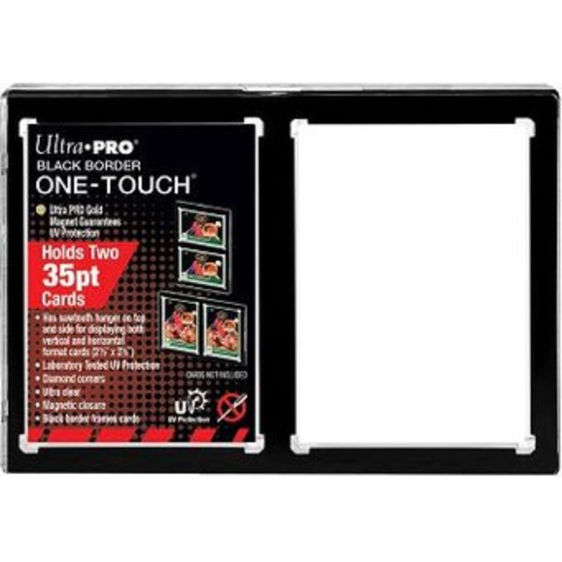 Ultra Pro - Magnetized One Touch - 2-Card Holder - Black Border