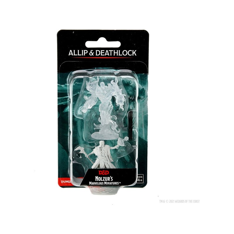 Wizkids - Dungeons and Dragons - Unpainted Miniature - Nolzurs Marvellous Miniatures - Allip and Deathlock - 90316