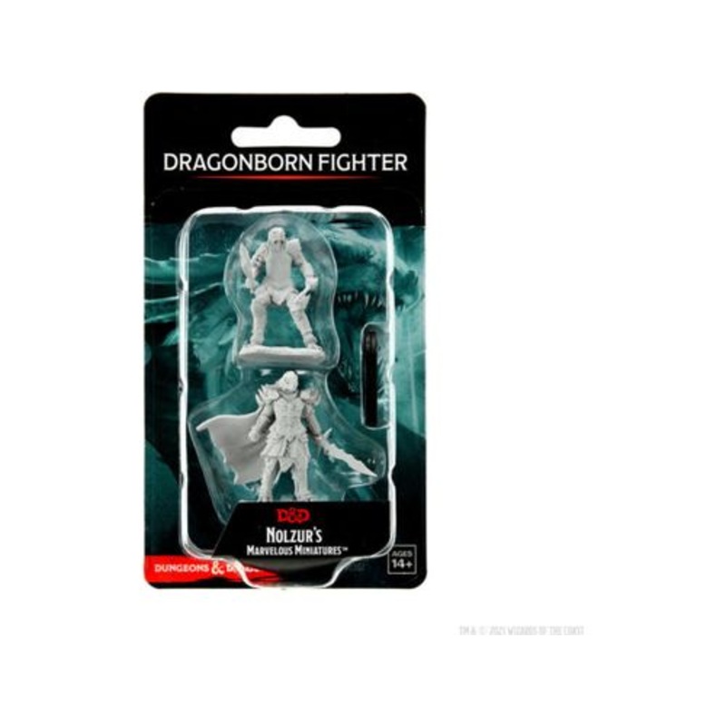 Wizkids - Dungeons and Dragons - Unpainted Miniature - Nolzurs Marvellous Miniatures - Dragonborn Fighter Female - 90302