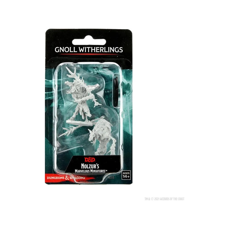Wizkids - Dungeons and Dragons - Unpainted Miniature - Nolzurs Marvellous Miniatures - Gnoll Witherlings - 90315