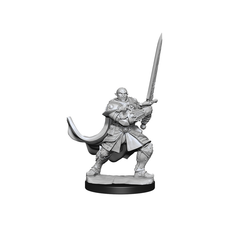 Wizkids - Dungeons and Dragons - Unpainted Miniature - Nolzurs Marvellous Miniatures - Half Orc Paladin Male - 90307