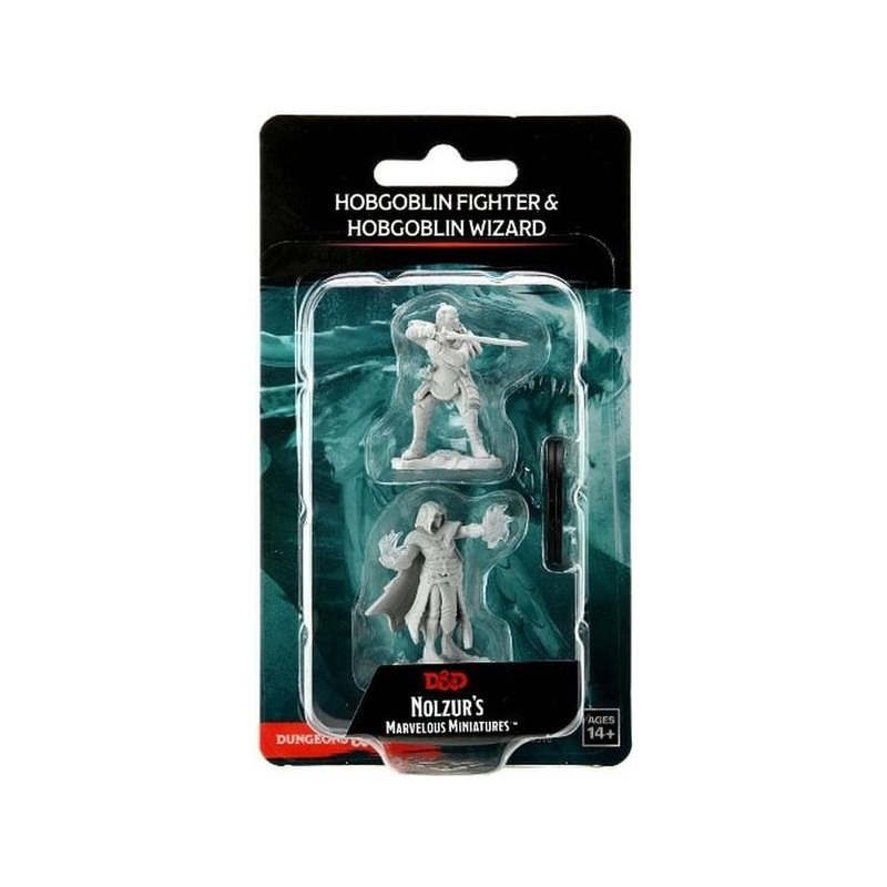 Wizkids - Dungeons and Dragons - Unpainted Miniature - Nolzurs Marvellous Miniatures - Hobogoblin Male and Female - 90310