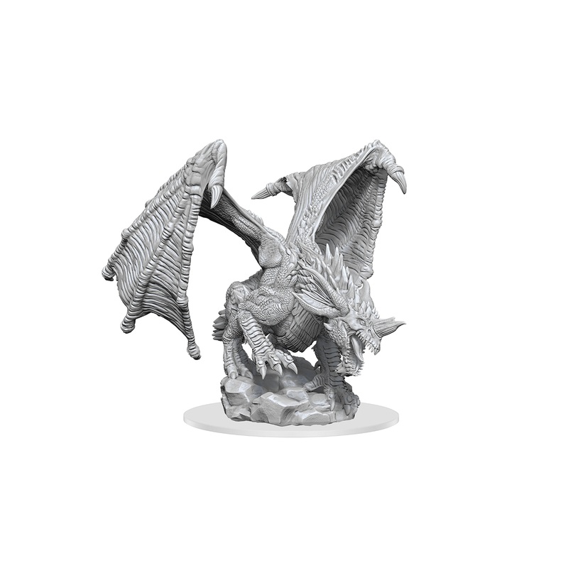 Wizkids - Dungeons and Dragons - Unpainted Miniature - Nolzurs Marvellous Miniatures - Young Blue Dragon - 90322