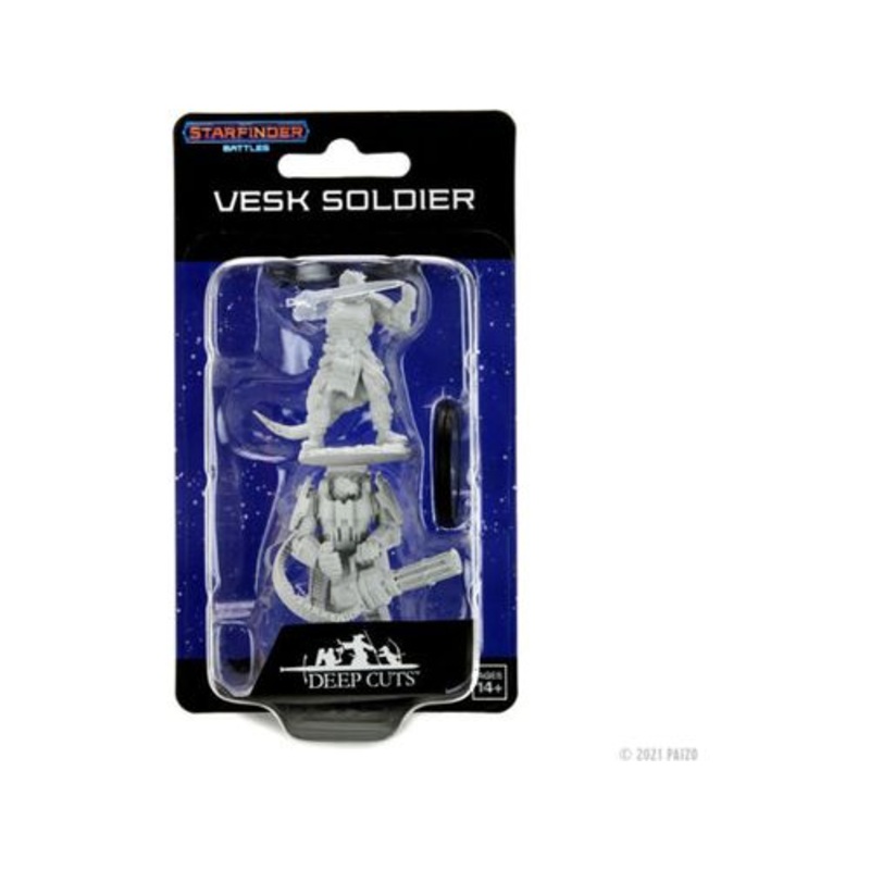 Wizkids - Starfinder - Unpainted Miniature - Deep Cuts - Vesk Soldier - 90336