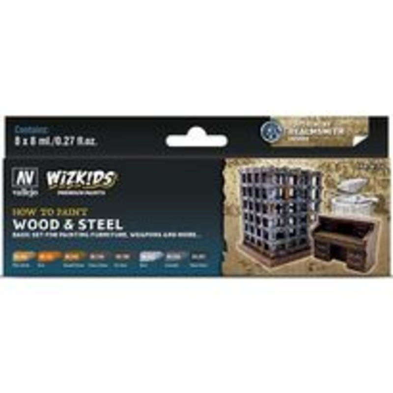Acrylicos Vallejo - Wizkids - Wood and Steel - Premium Set