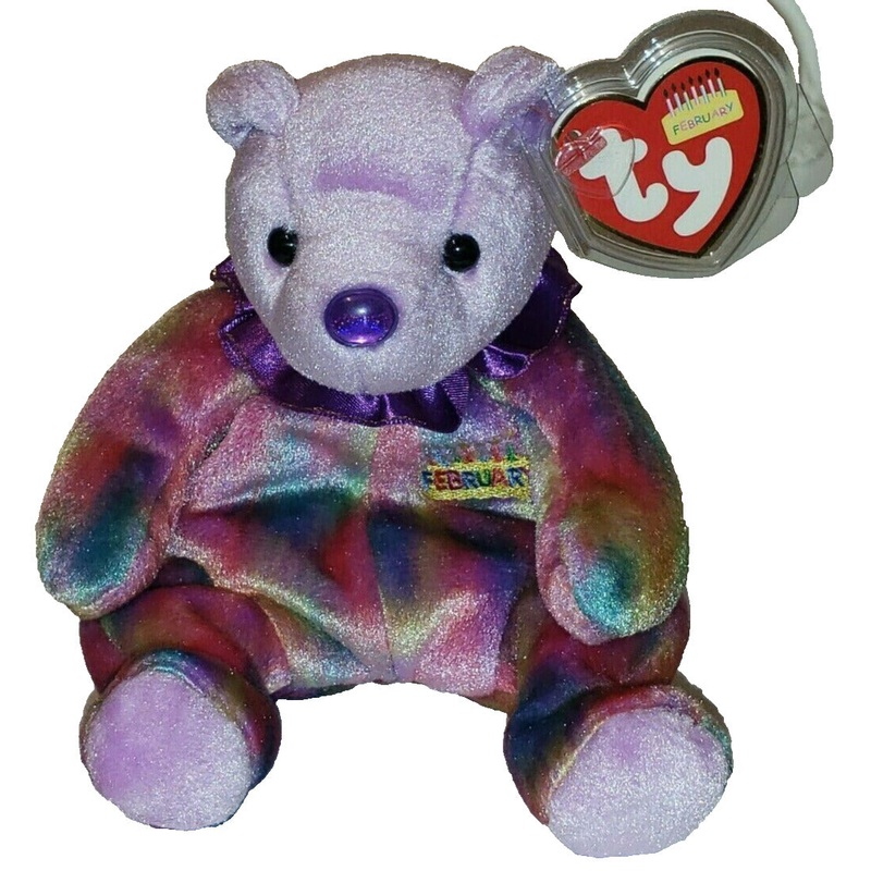 TY Beanie Baby - February Birthday Bear