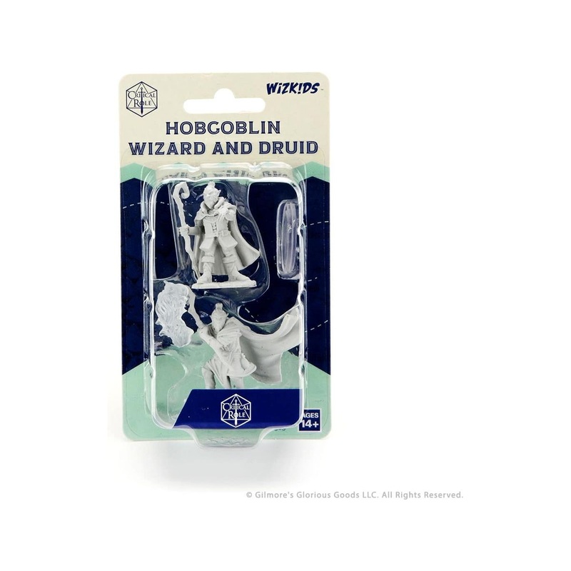 Wizkids - Critical Roll - Unpainted Miniatures - Hobgoblin Wizard and Druid Male - 90389