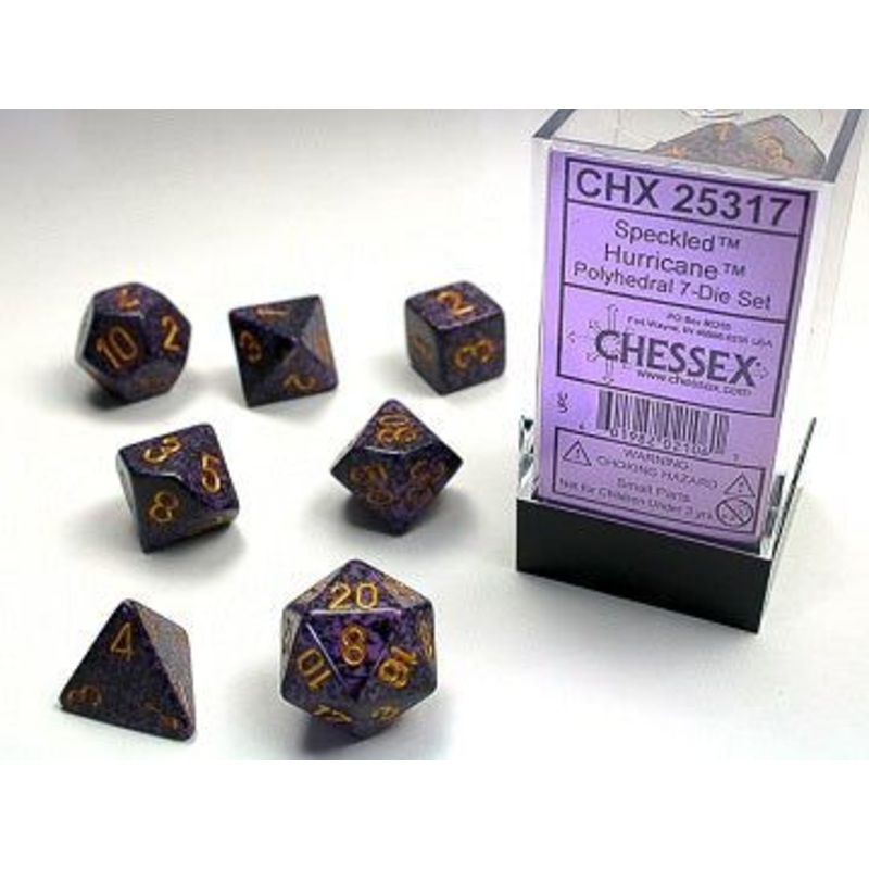 Chessex Dice - Hurricane Speckled - Set of 7 - CHX 25317