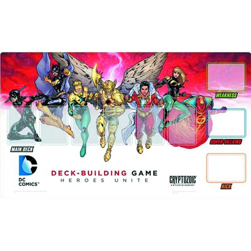 Cryptozoic - DC Legendary Deckbuilding Game - Heroes Unite - Rubber Playmat