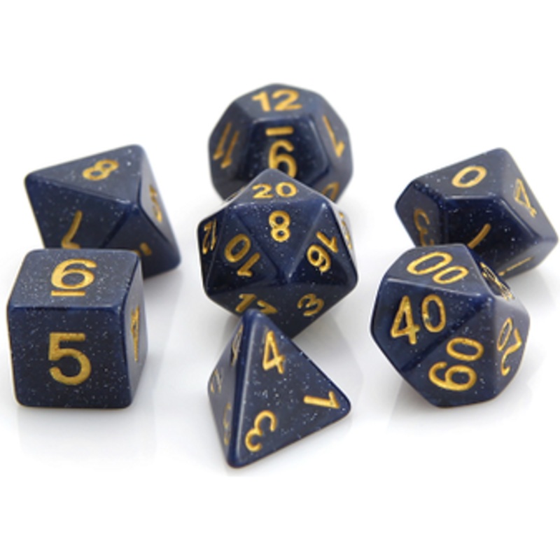 Die Hard Dice - Poly RPG Blue Galaxy - Set of 7