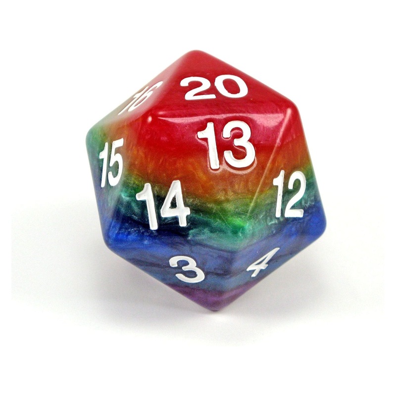 Koplow Dice - Jumbo 7 Layered Opaque Dice - Countdown D20