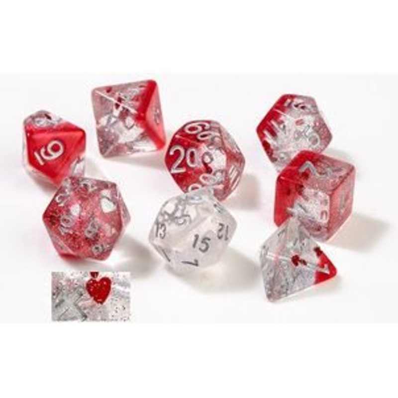 Sirius Dice - 7 Die Set - Translucent Hearts