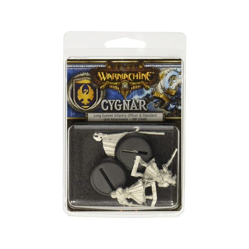 Privateer Press - Warmachine - Cygnar - Long Gunner Infantry Officer - Standard Unit Attachment Blister - PIP 31045
