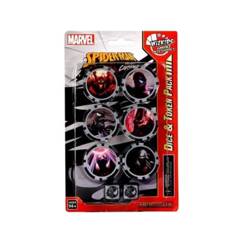 Wizkids - Marvel - HeroClix - Spider-Man Venom Carnage - Dice and Token