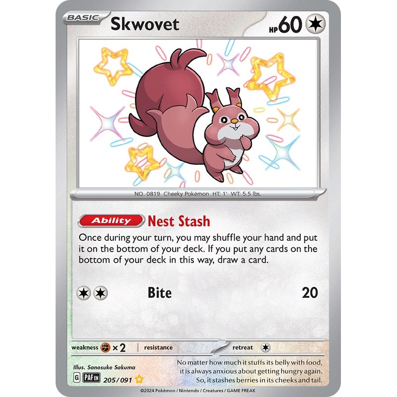 Skwovet (205/091) [Scarlet & Violet: Paldean Fates]