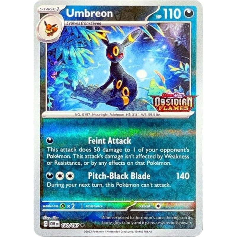 Umbreon (130/197) (Obsidian Flames Stamped) [Scarlet & Violet: Obsidian Flames]