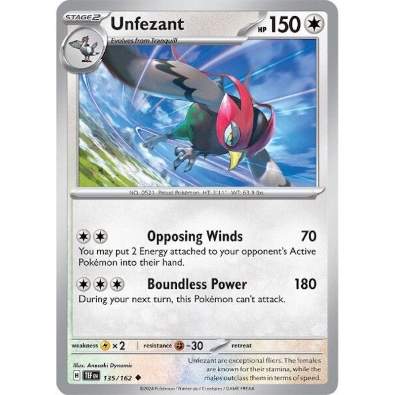 Unfezant (135/162) [Scarlet & Violet: Temporal Forces]