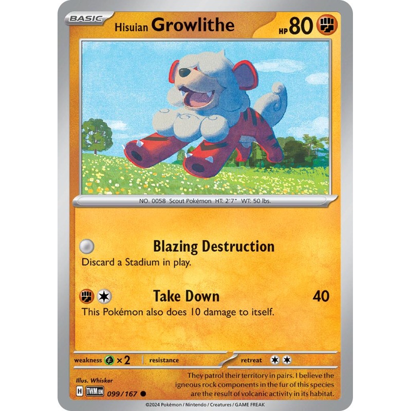 Hisuian Growlithe (099/167) [Scarlet & Violet: Twilight Masquerade]