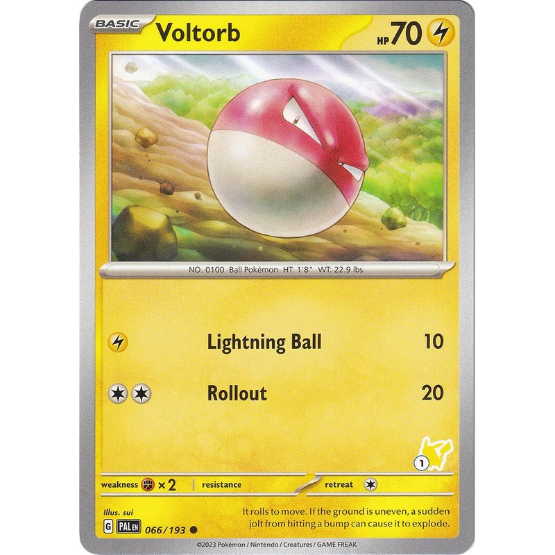 Voltorb (066/193) (Pikachu Stamp #1) [Battle Academy 2024]
