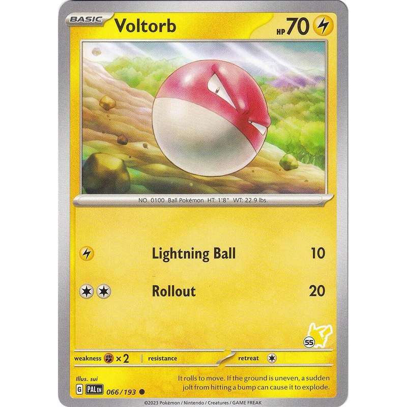 Voltorb (066/193) (Pikachu Stamp #55) [Battle Academy 2024]