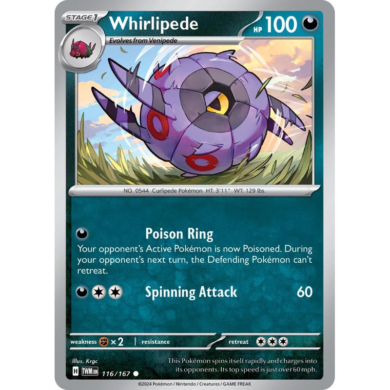 Whirlipede (116/167) [Scarlet & Violet: Twilight Masquerade]