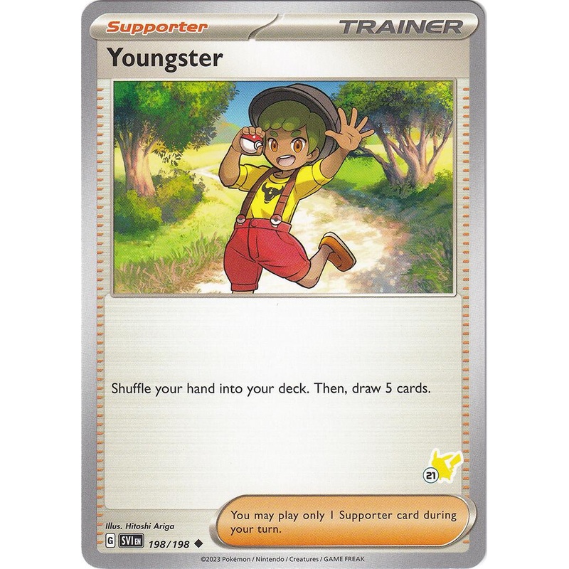 Youngster (198/198) (Pikachu Stamp #21) [Battle Academy 2024]