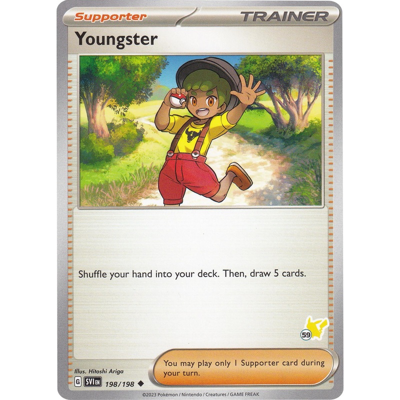 Youngster (198/198) (Pikachu Stamp #59) [Battle Academy 2024]