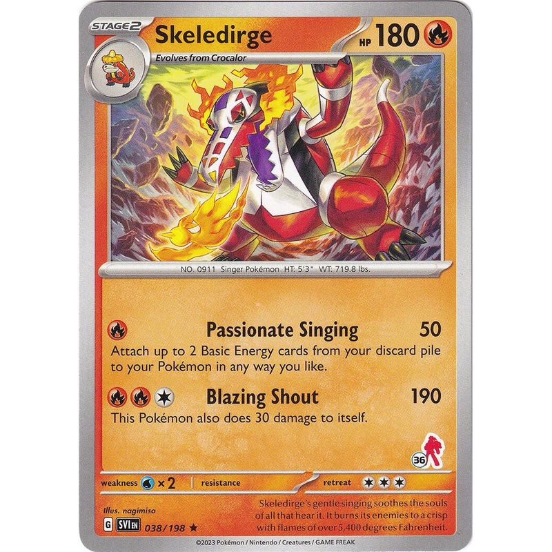 Skeledirge (038/198) (Armarouge Stamp #36) [Battle Academy 2024]