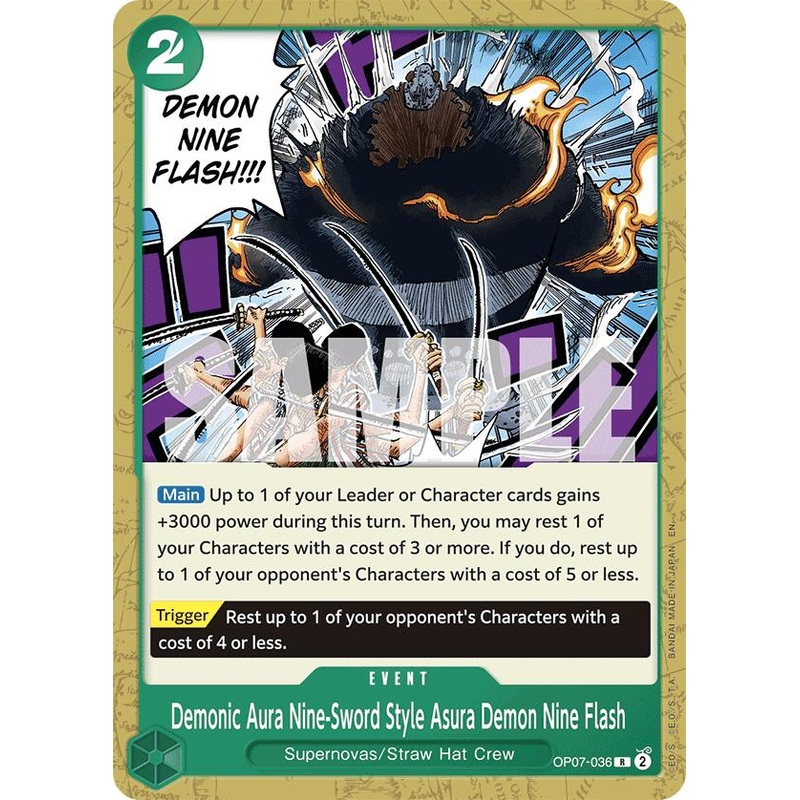 Demonic Aura Nine-Sword Style Asura Demon Nine Flash (Reprint) [Starter Deck: GREEN Jewelry Bonney]