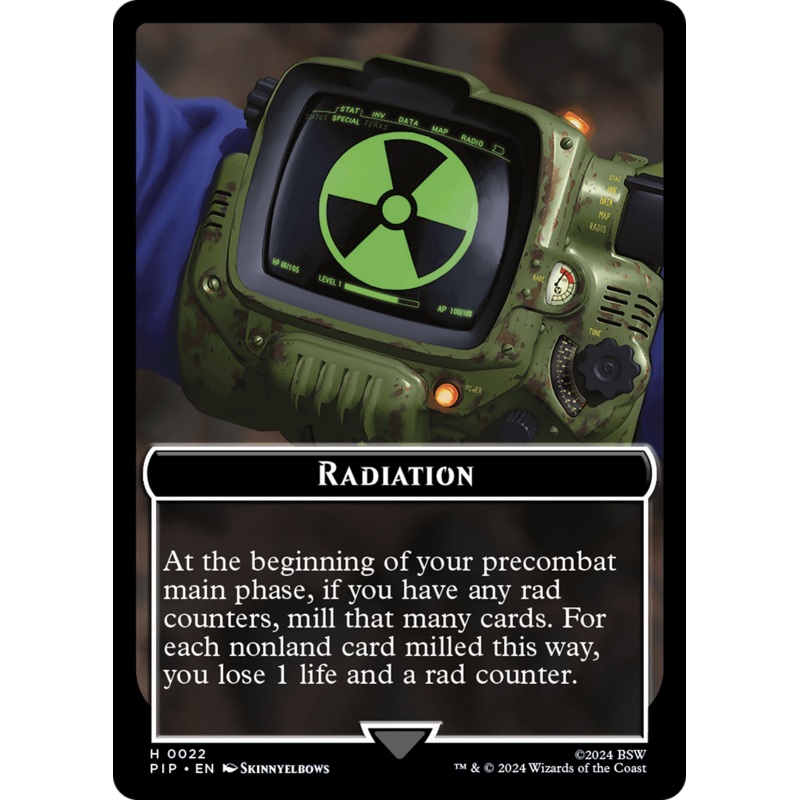 Radiation // Warrior Double-Sided Token [Fallout Tokens]