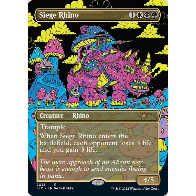 Siege Rhino (Borderless) [Secret Lair 30th Anniversary Countdown Kit]