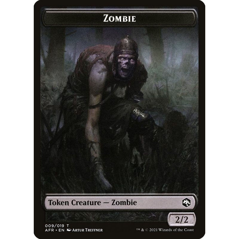 Zombie // Dog Illusion Double-Sided Token [Dungeons & Dragons: Adventures in the Forgotten Realms Tokens]