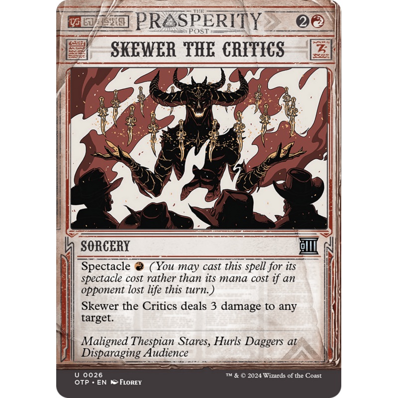 Skewer the Critics [Outlaws of Thunder Junction: Breaking News]